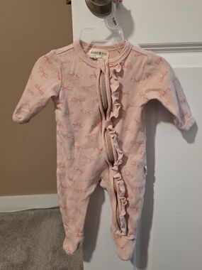 Pink Bow Ruffle Sleeper
